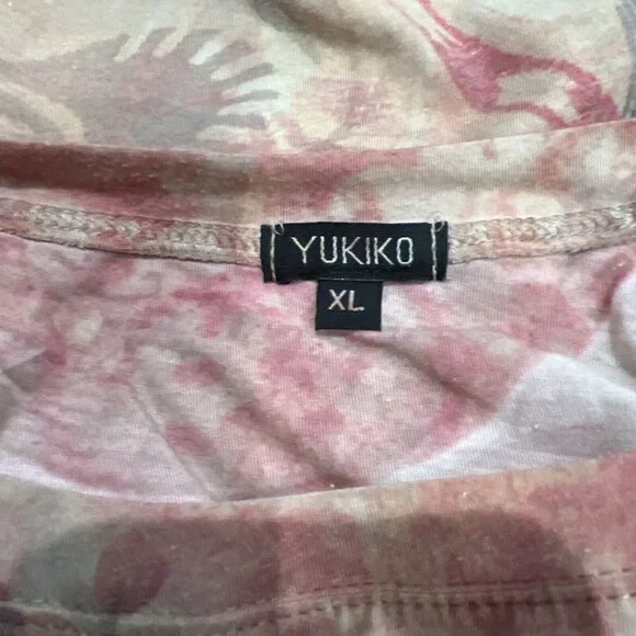 Yukiko Vintage Style Boho T-Shirt Rhinestone Embellishment & Floral Design XL - Picture 6 of 8